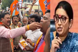 Workers celebrated when Smriti got ticket