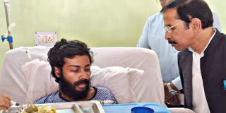 WB Pradesh Congress President Subhankar Sarkar meets injured jadavpur student