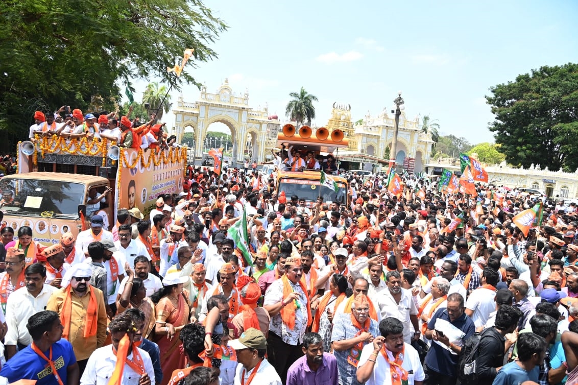 Yaduveer came in the procession