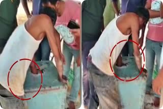 Thief hand Stuck in Temple Hundi