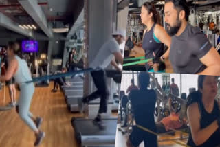 JYOTHIKA SHARES WORKOUT VIDEO  JYOTHIKA WORKOUT WITH SURIYA  JYOTHIKA SURIYA VIRAL VIDEO  JYOTHIKA ABOUT SURIYA