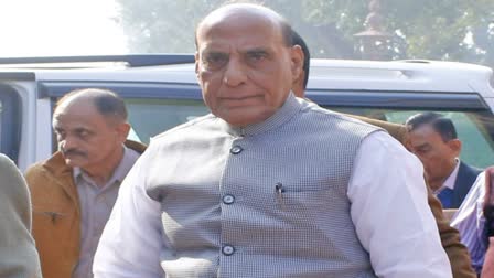 Rajnath Singh on Northern borders (photo IANS)