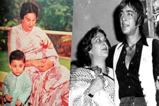 Sanjay Dutt with mother Nargis (Image source: Instagram)