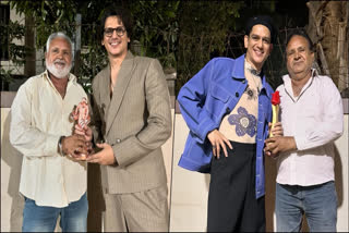 Vijay shares photos of himself and Charanjeet proudly holding trophies from his past victories, highlighting their tradition of sharing success together.