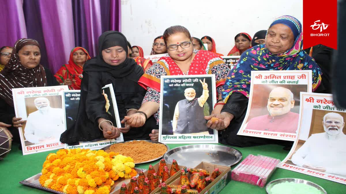 वाराणसी में भाजपा की जीत की जश्न की तैयारी.