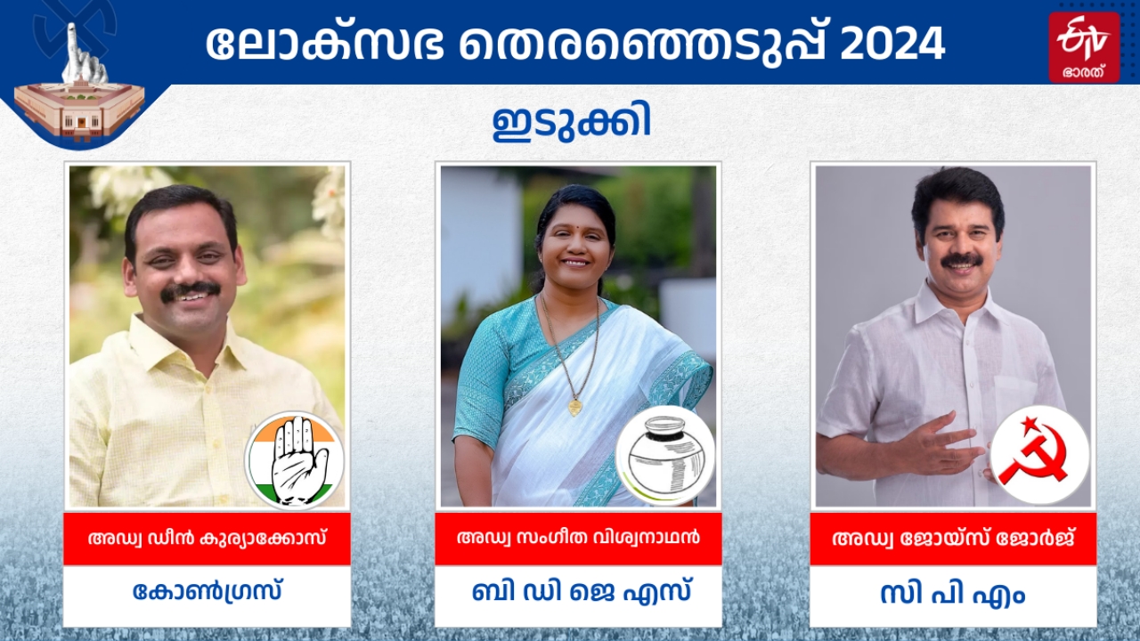 LOK SABHA ELECTION 2024  തെരഞ്ഞെടുപ്പ് 2024  KERALA LOKSABHA ELECTION RESULTS  ഇടുക്കി നിയോജക മണ്ഡലം