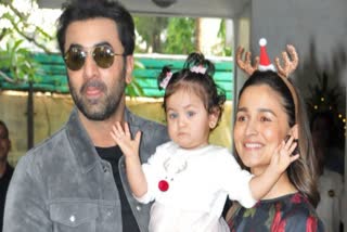 Ranbir Kapoor Alia Bhatt with Raha