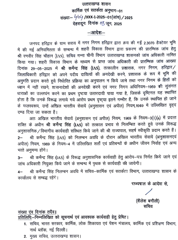 HARIDWAR LAND PURCHASE SCAM