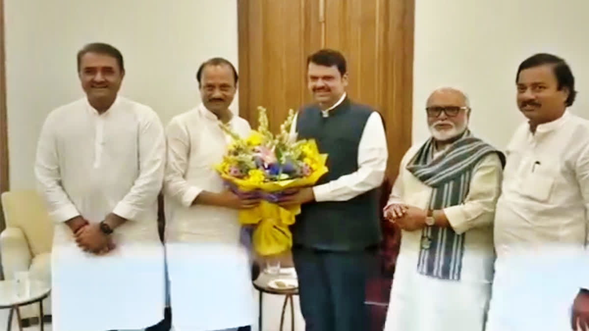 Day after joining the Eknath Shinde-led Maharashtra government, Deputy Chief Minister Ajit Pawar and state minister Chhagan Bhujbal on Monday went to meet Deputy CM Devendra Fadnavis to discuss allocation of portfolios in the cabinet