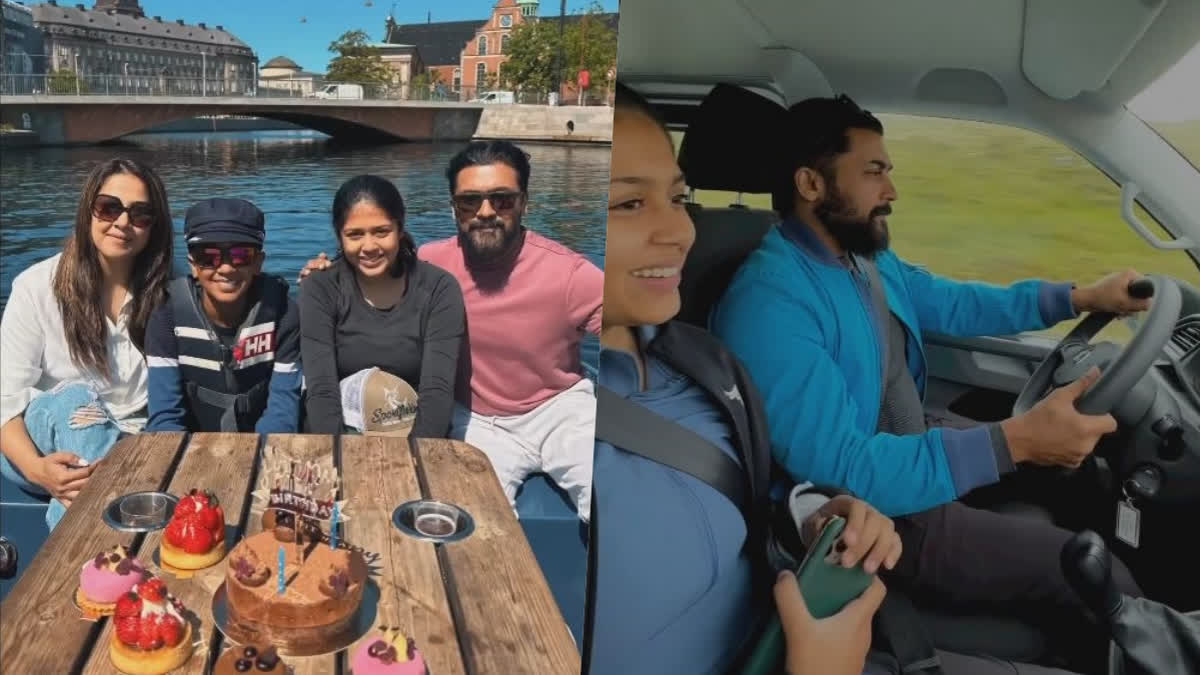 Taking to Instagram, actor Jyotika posted a beautiful holiday reel in which she can be seen celebrating the birthday of her son. The entire family—Jyotika, Suriya, their son and daughter—can be seen having fun on their family trip. The reel walks us through their day while showcasing Copenhagen's breathtaking scenery.