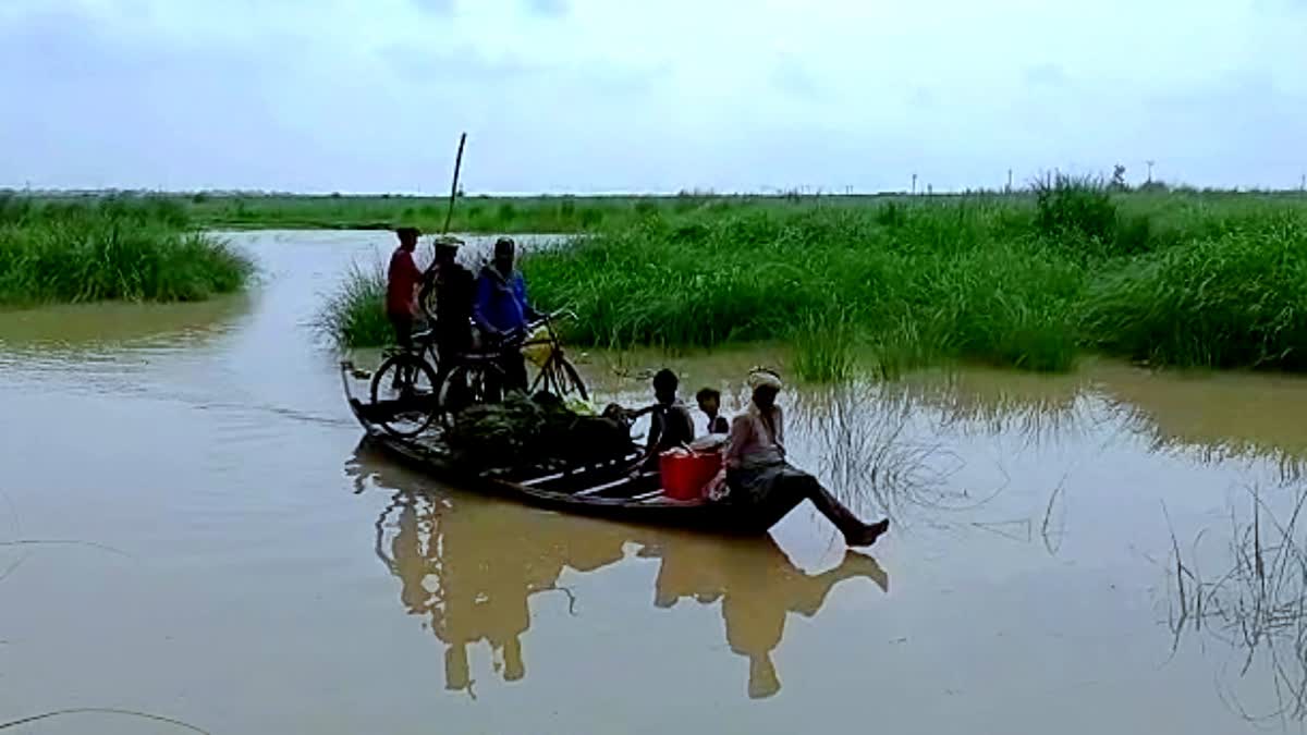 बेतिया में गंडक नदी में लगातार जलस्तर बढ़ा