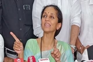 Etv BharatNCP political crisis Supriya Sule reaction on Ajit Pawar 9 NCP leaders Join Shinde Fadnavis cabinet