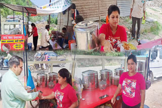 food cart of Banita on Chandigarh Manali NH in Mandi.