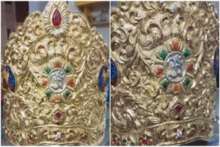 A golden crown studded with gems was offered to Sai Baba on the auspicious occasion of Guru Purnima on Monday. Vamsi Krishna, a software engineer working in Texas, USA, donated the golden crown worth Rs 20 lakhs to Sai Baba temple situated in Shirdi, Maharashtra.