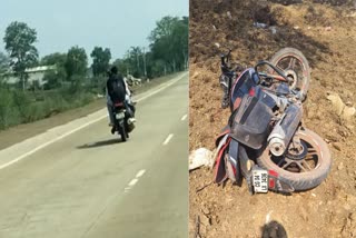 bike stunt in dhamtari