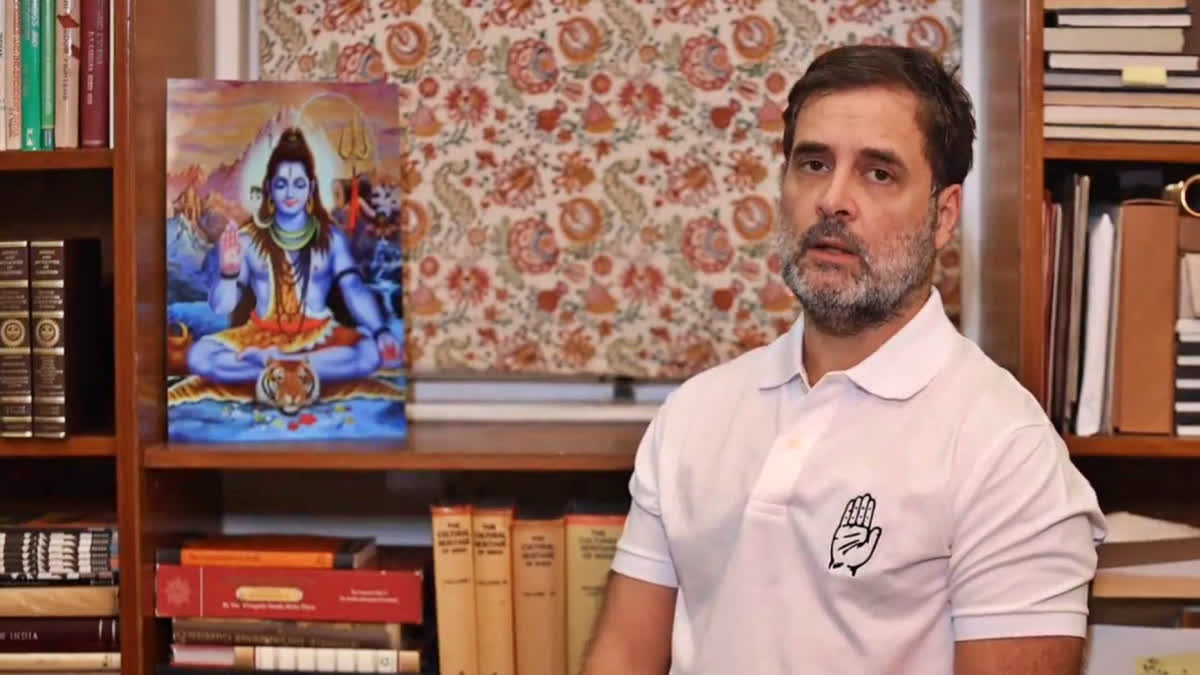 Screengrab from Congress leader Rahul Gandhi's video statement.