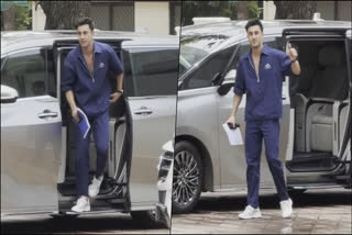 After Animal's humungous success, Ranbir Kapoor has a slew of interesting projects in his kitty including director Sanjay Leela Bhansali's Love & War. On Wednesday, he was seen arriving at Bhansali's Mumbai office, looking dapper in blue.