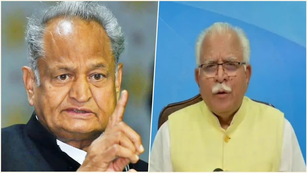 File photos: Ashok Gehlot and Manohar Lal Khattar