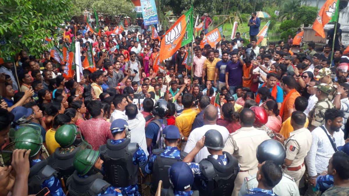 BJP Agitation in Cooch Behar