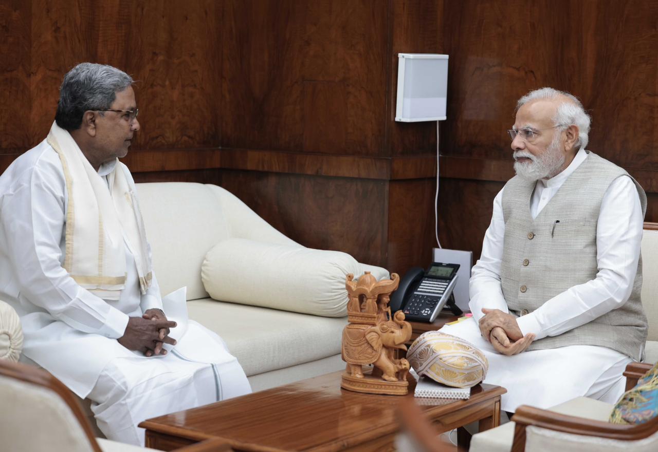 Karnataka Chief Minister Siddaramaiah meet Prime Minister Narendra Modi