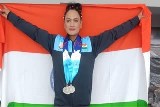 Sanju won two silver medals in the World Police and Fire Games