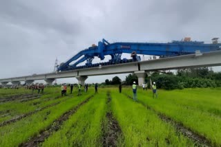 Crane collapse at high speed rail corridor in Vadodara