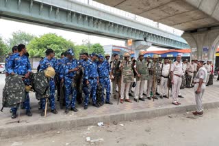 violence alert in faridabad