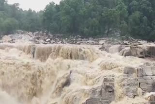 Dasham Fall in heavy rain