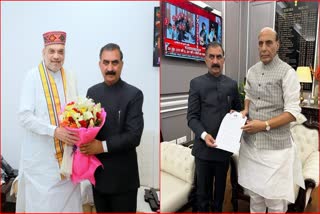 CM Sukhwinder Singh Sukhu meets Union Ministers in Delhi.