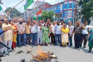 Congress protest in Dehradun