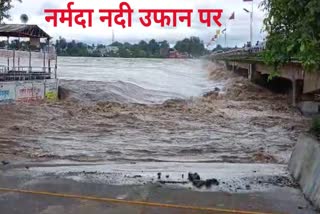water level of narmada river increased in mandla