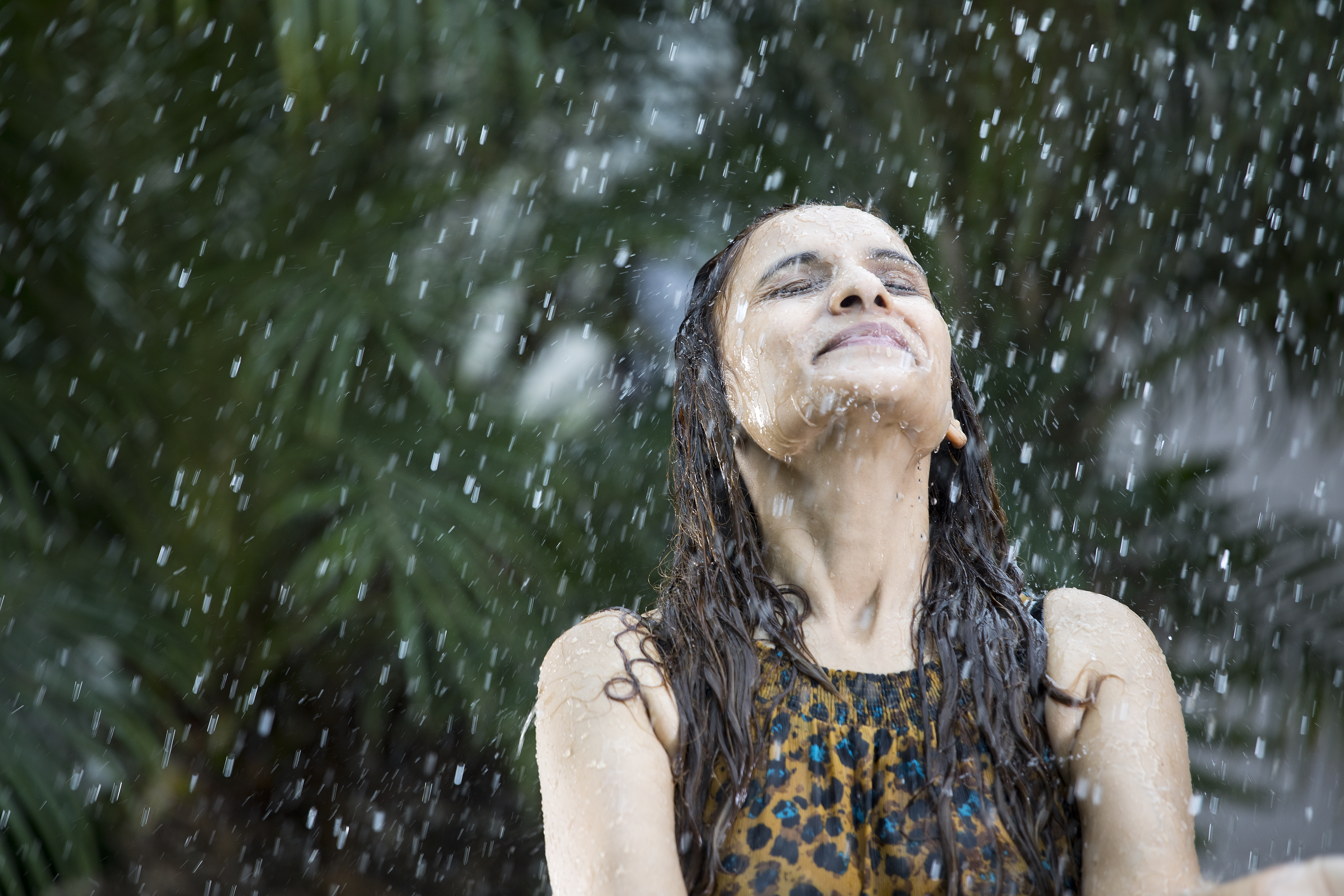 Girl Enjoying Rain