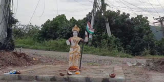 Bharata Mata Statue Collapse
