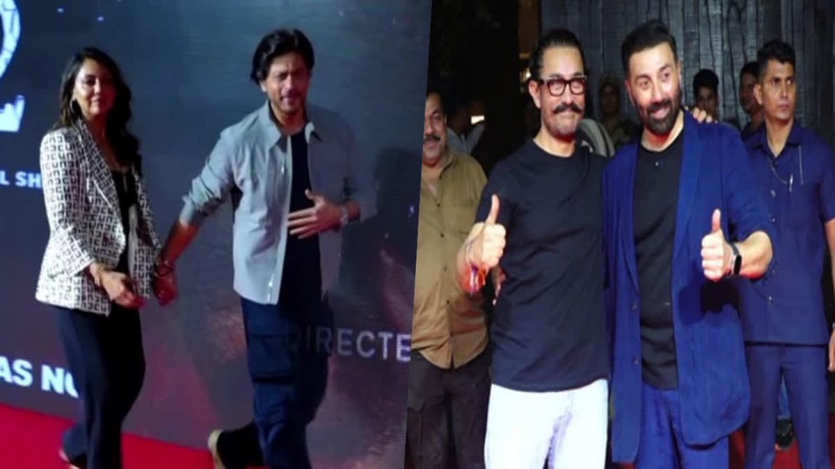Gadar 2 success bash in Mumbai was a star-studded affair with the who's who from the Hindi film industry in attendance. From superstar Shah Rukh Khan and his wife Gauri Khan to Aamir Khan and Rajkummar Rao, celebrities attended the Gadar 2 success bash on Saturday night in their voguish avatars.