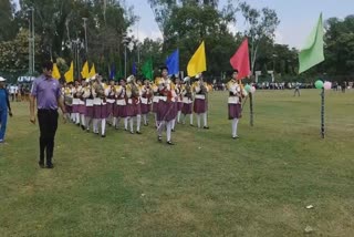 More than five thousand students participated in the district level sports competition in Bhagalpur