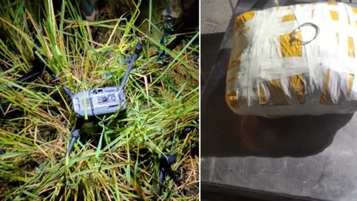 BSF foils cross-border drug smuggling in Punjab's Tarn Taran; Pakistani drone carrying over 2 kg heroin recovered