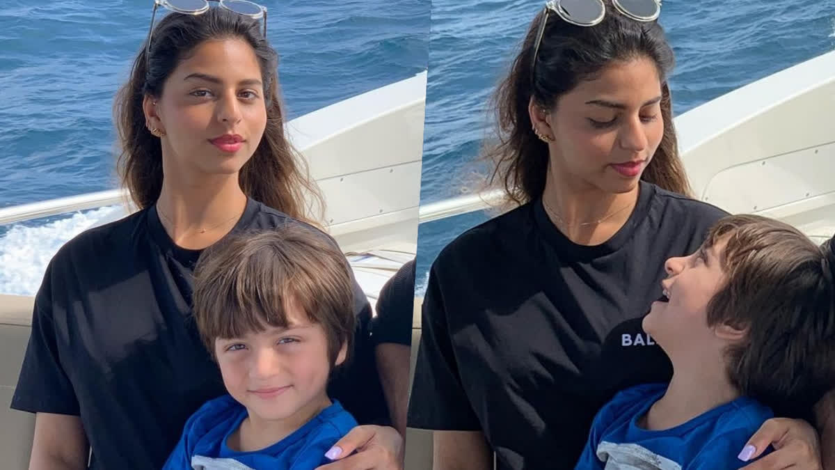 Shah Rukh Khan's kids Suhana Khan and AbRam spotted in the city; protective sister escorts lil one as paps take pictures -watch