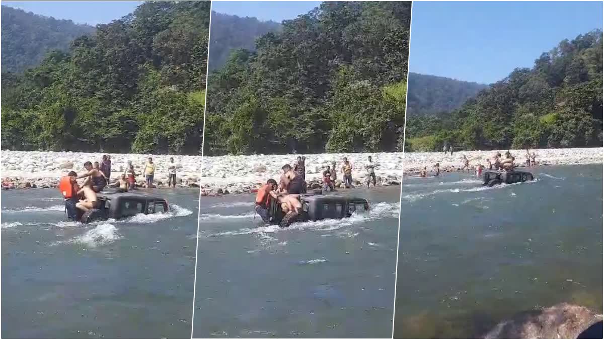 Thar Vehicle Washed Away Ramganga River