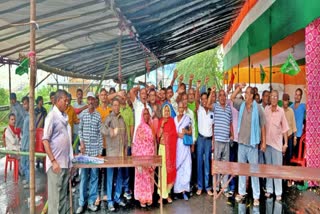 indefinite-chakka-jam-sanyukt-morcha-sangharsh-samiti-regarding-demand-in-bokaro