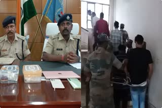 Pakur police arrested five criminals
