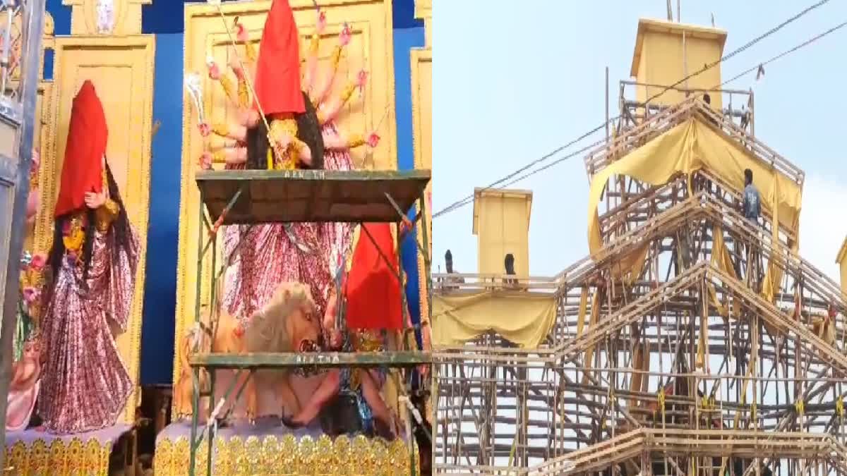 shardiya-navratri-maa-shailputri-worship-maa-durga-statue-temple-preparations-koderma