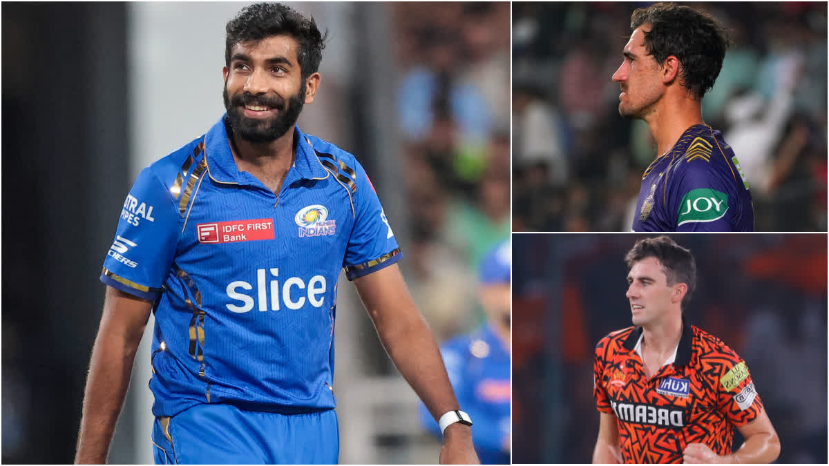 Jasprit Bumrah, Mitchell Starc and Pat Cummins