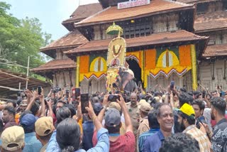 Special throne on display during Pooram festival