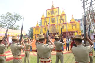 Gorkha Soldiers saluting Maa Shakti by firing in Ranchi