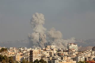 IRAN ISRAEL WAR  ബെയ്‌റൂത്തിൽ ഇസ്രയേൽ ബോംബാക്രമണം  ISRAELI BOMBING IN BEIRUT  HEZBOLLAH