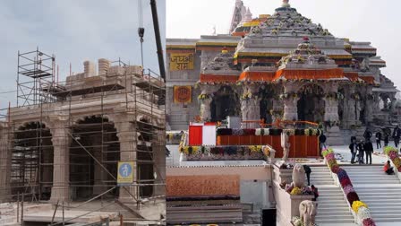 मंदिर के परकोटे का निर्माण तेजी से कराया जा रहा है.