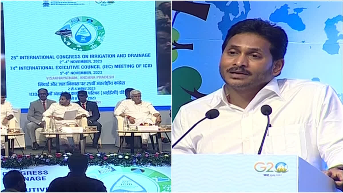 The 25th International Conference on Irrigation and Drainage kick-started at the Radisson Blu Hotel in Visakhapatnam on Thursday. The representatives from 90 countries have been attending the meeting, which will continue for three days. On Day One of the meeting, Union Water Resources Minister Gajendra Singh Shekawat, Andhra Pradesh Chief Minister YS Jagan Mohan Reddy, and others were present at the meeting.