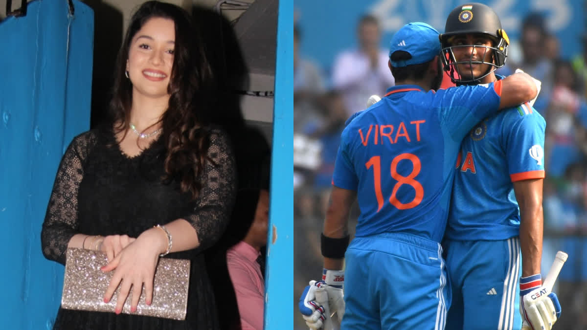 Shubman Gill  Cricket World Cup 2023  Sara Tendulkar  Virat Kohli  India vs Sri Lanka  ഏകദിന ലോകകപ്പ് 2023  ശുഭ്‌മാന്‍ ഗില്‍  സാറ ടെണ്ടുല്‍ക്കര്‍  വിരാട് കോലി