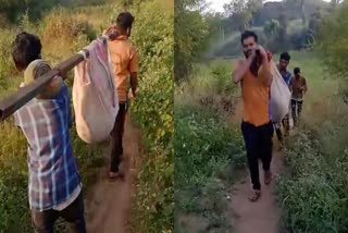 Sick Tribal Man Carried On Doli video viral