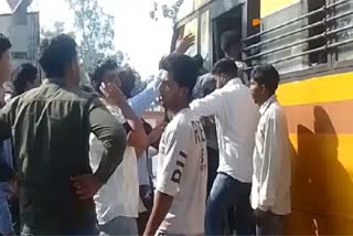 Youths beat up students
